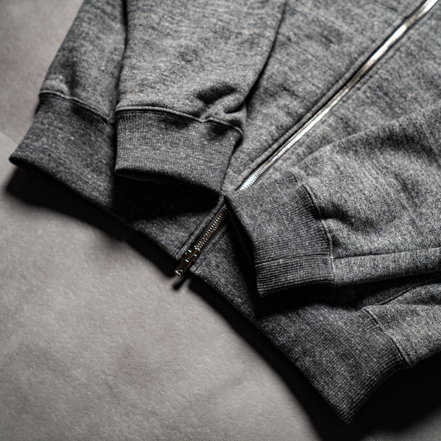 Loopwheel zip hoodie