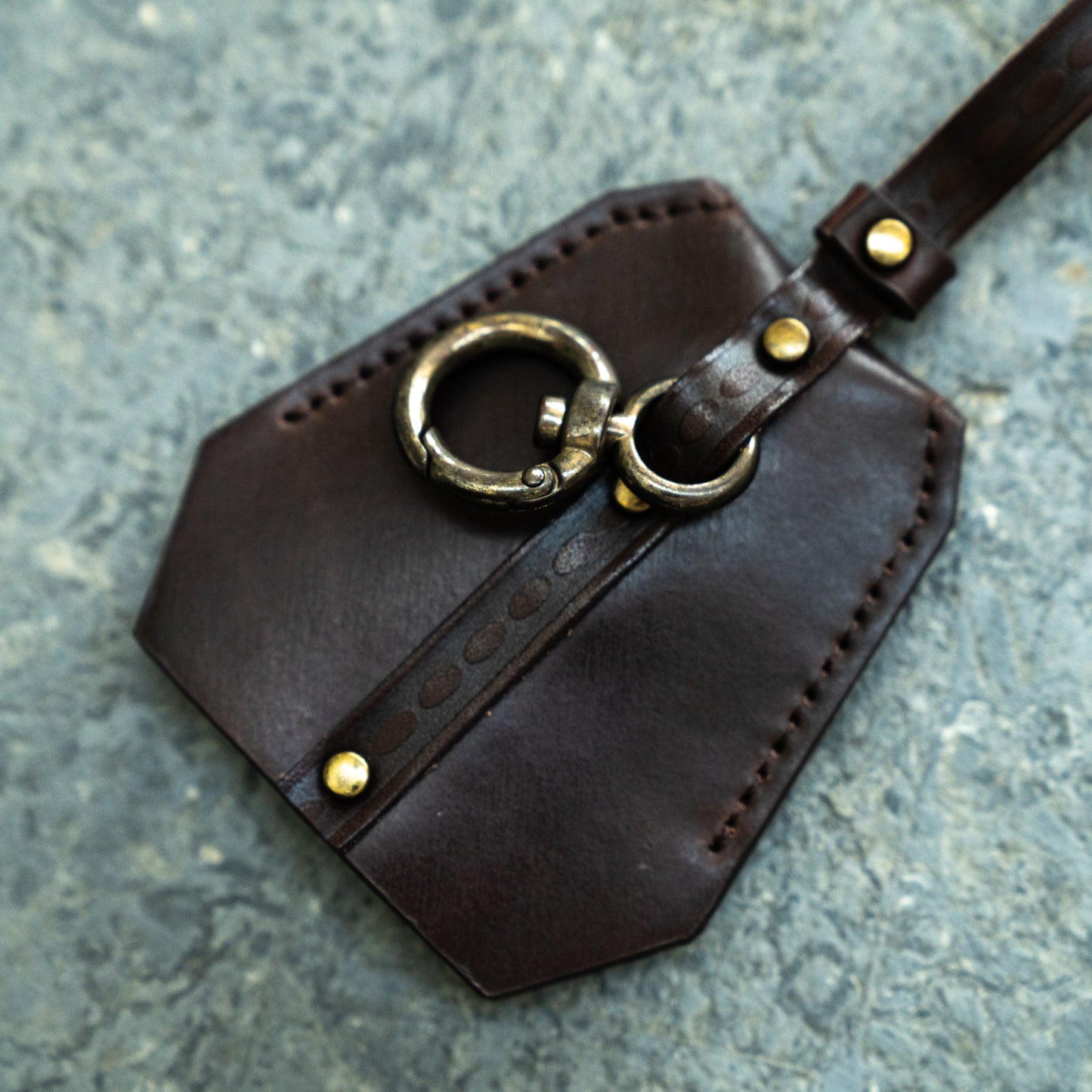 crochet keychain"cordovan"