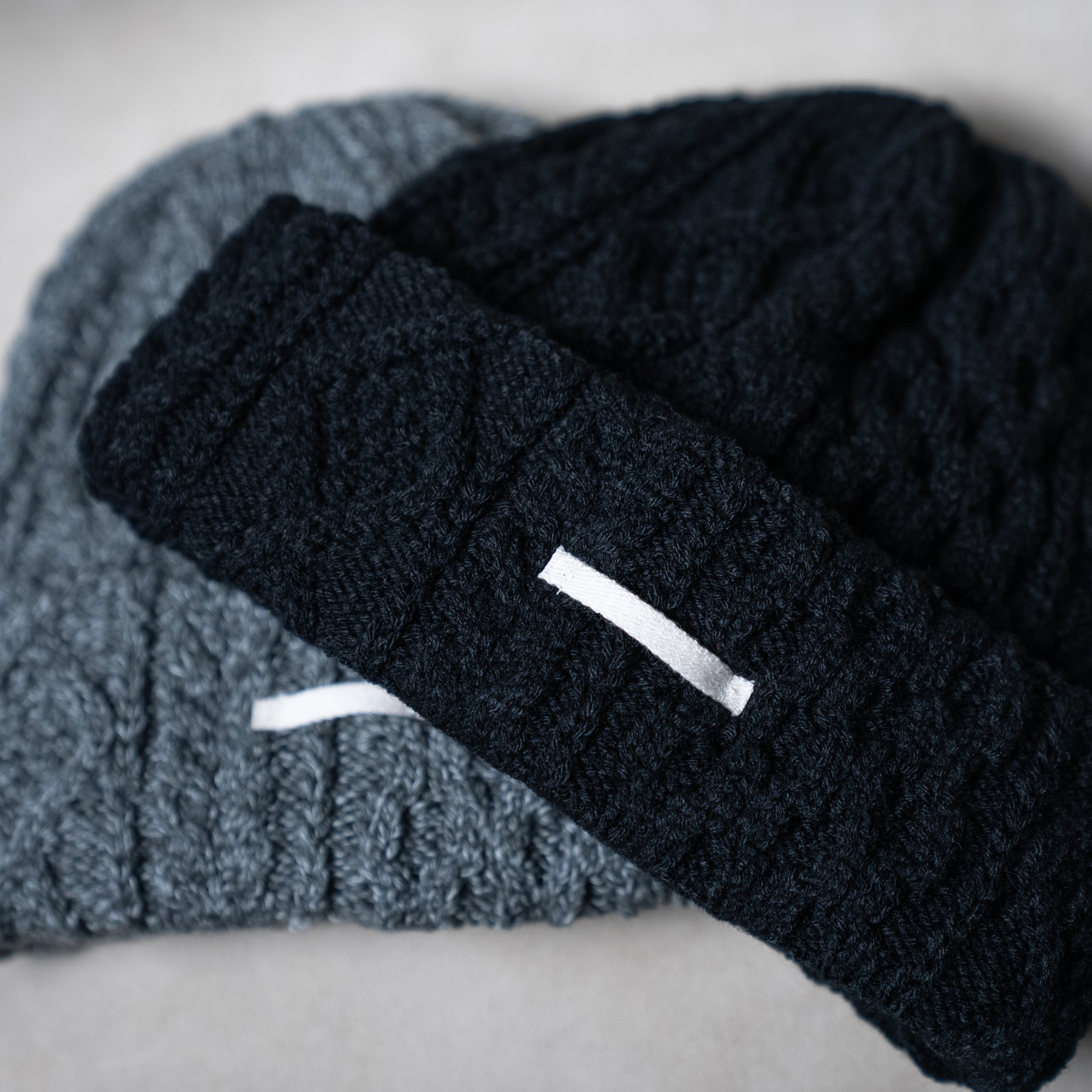 Aran pattern knit cap