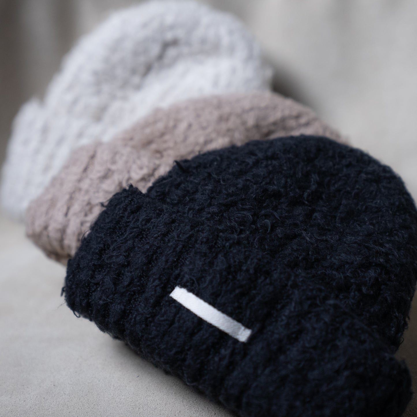 Cotton mohair room knit cap