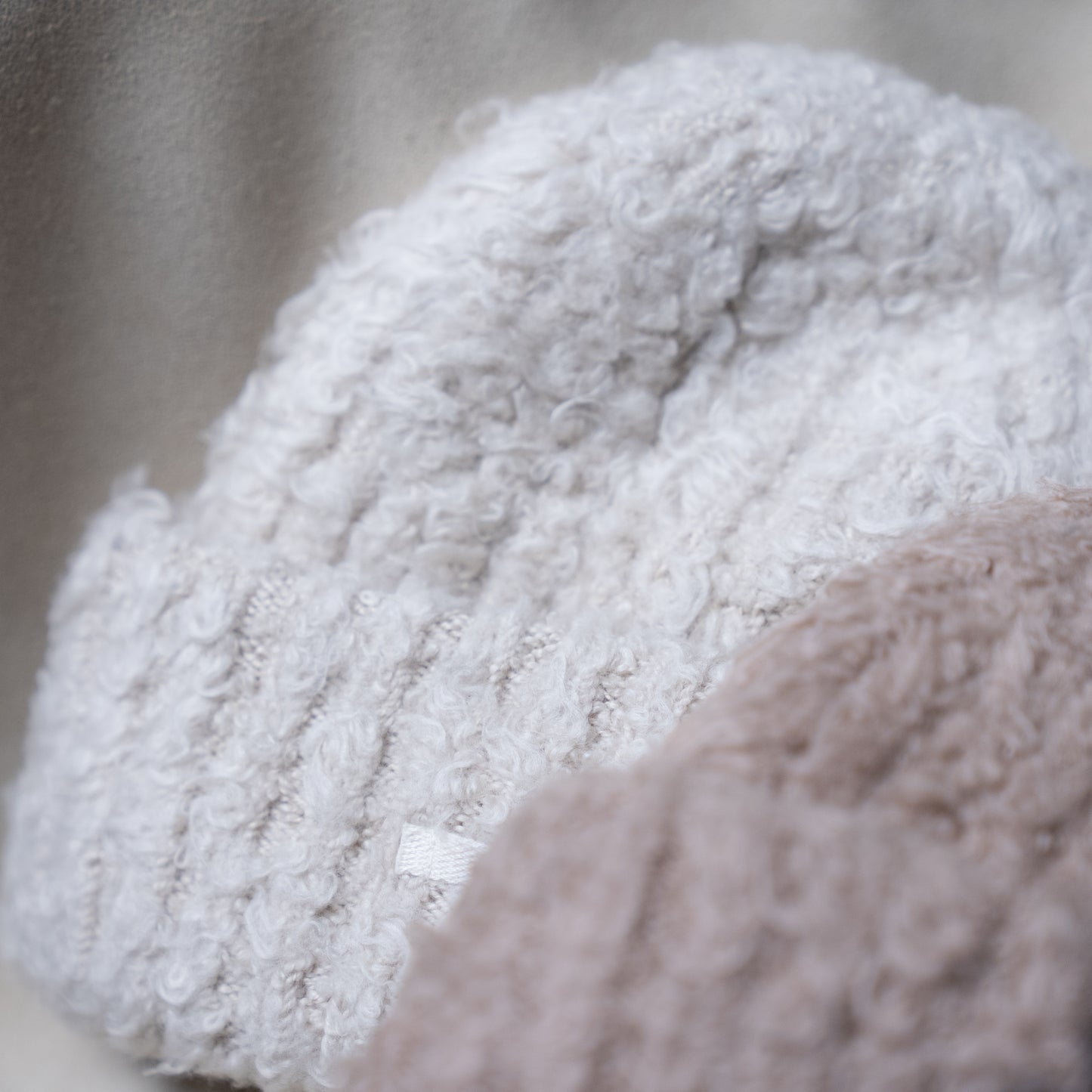 Cotton mohair room knit cap