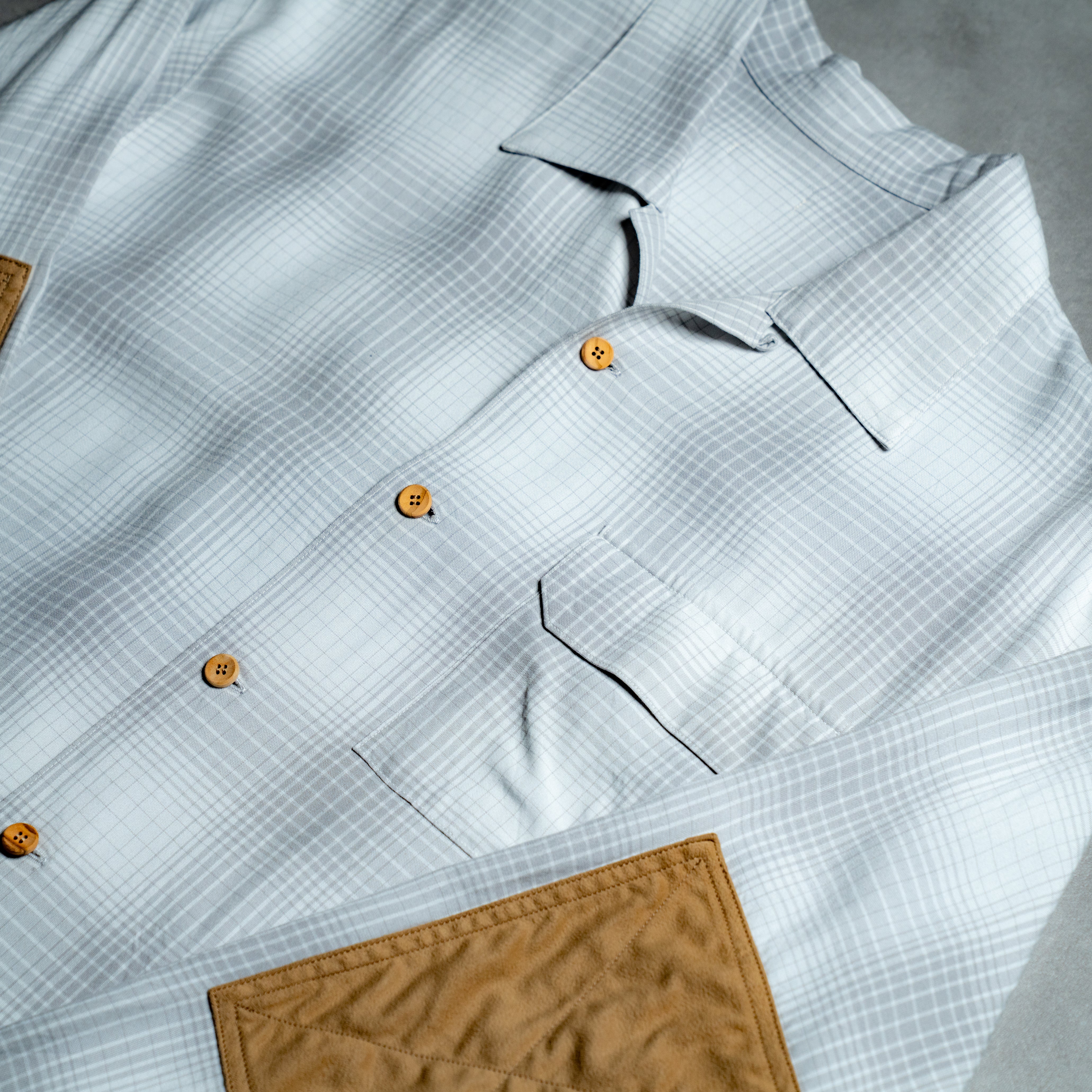 Rayon check shirt – Maison Kinema
