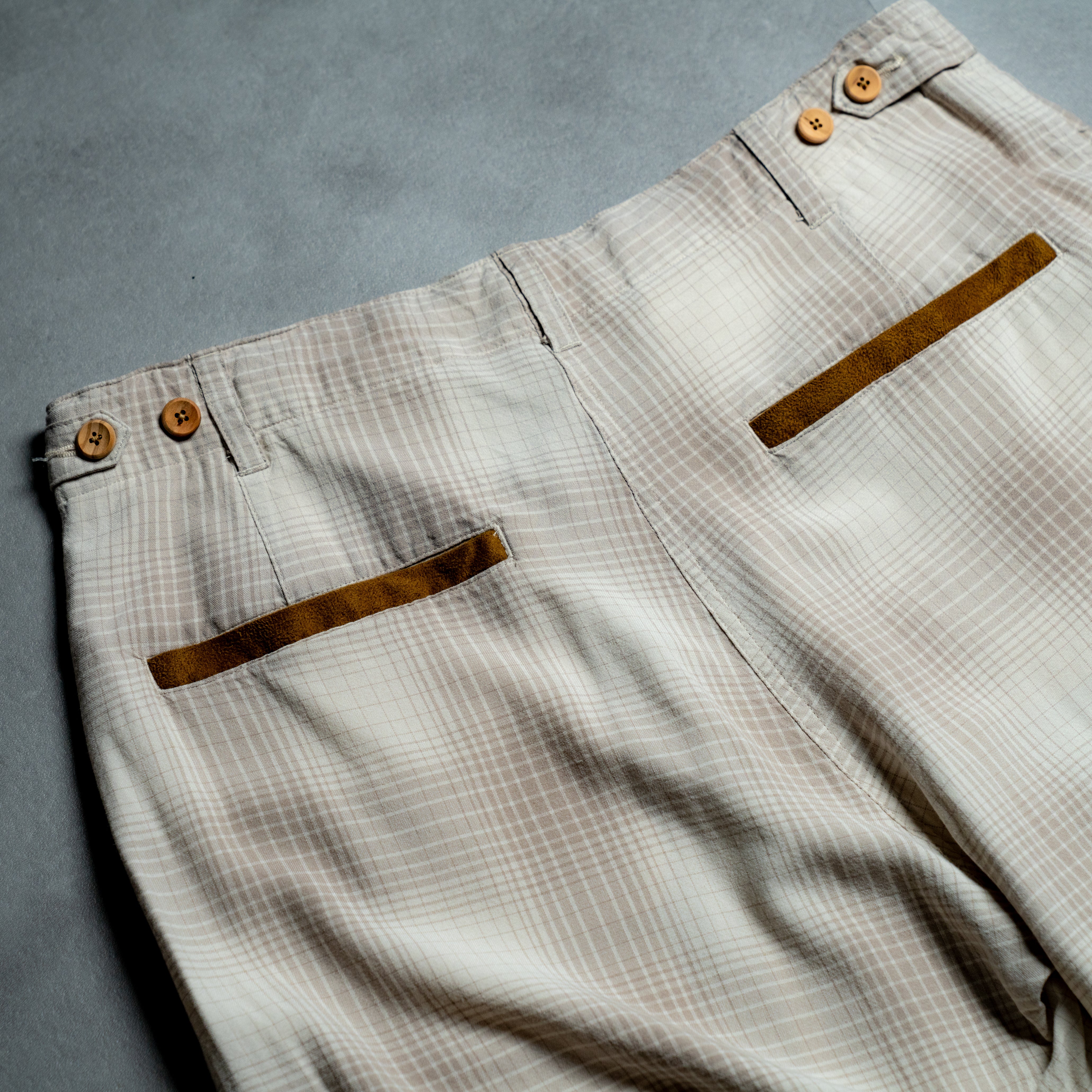Rayon check pants – Maison Kinema